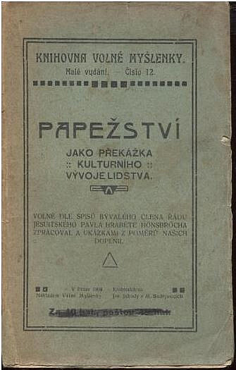 Papežství jako překážka kulturního vývoje lidstva