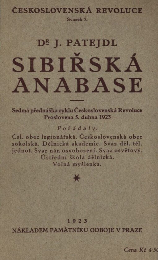 Sibiřská anabase :sedmá přednáška cyklu 