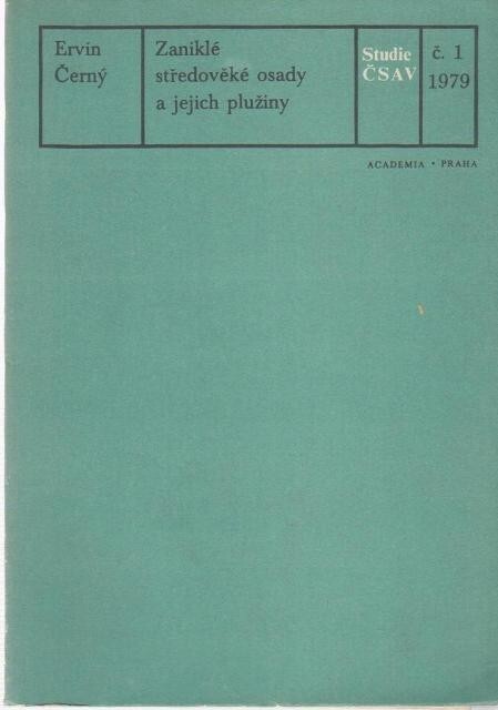 Zaniklé středověké osady a jejich plužiny :Metodika historickogeografického výzkumu v oblasti Drahanské vrchoviny
