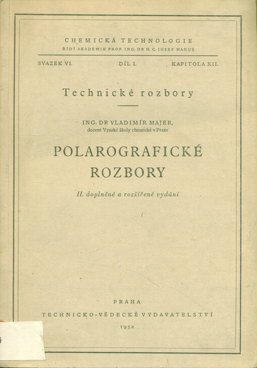 Technické rozbory. Díl I. Kapitola XII, Polarografické rozbory