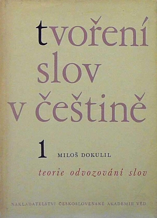 Tvoření slov v češtině.1,Teorie odvozování slov
