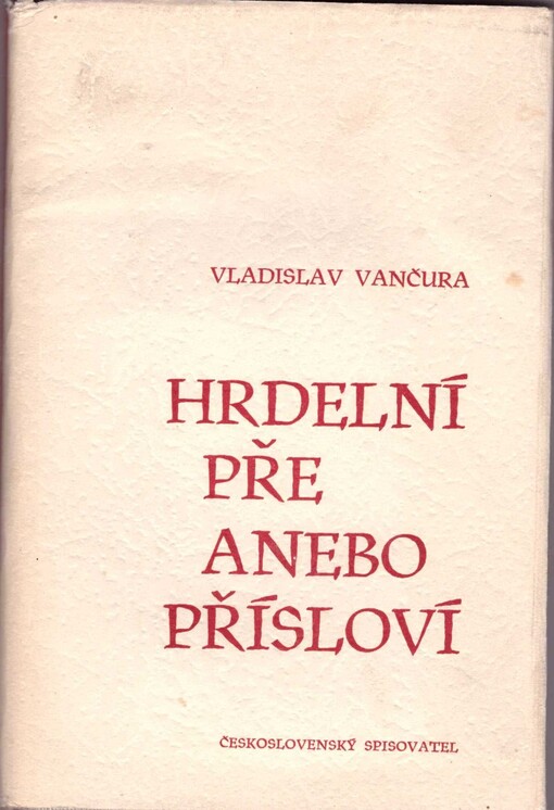 Hrdelní pře, anebo, Přísloví
