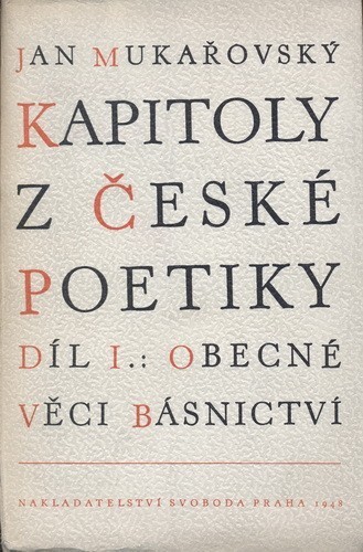 Kapitoly z české poetiky.Díl třetí,Máchovské studie