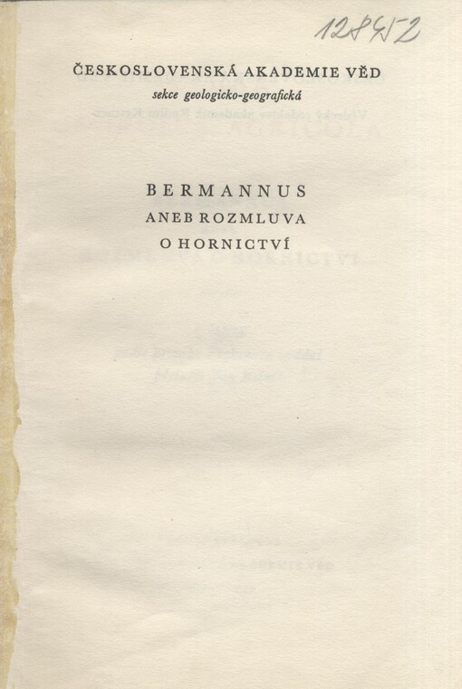 Bermannus aneb rozmluva o hornictví