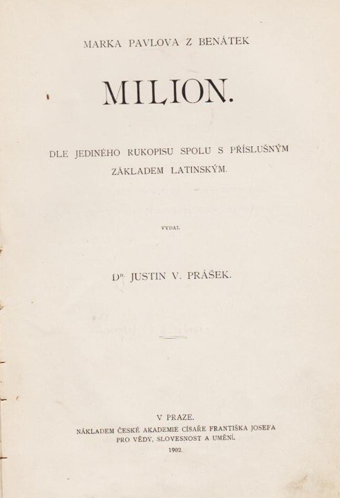 Marka Pavlova z Benátek Milion