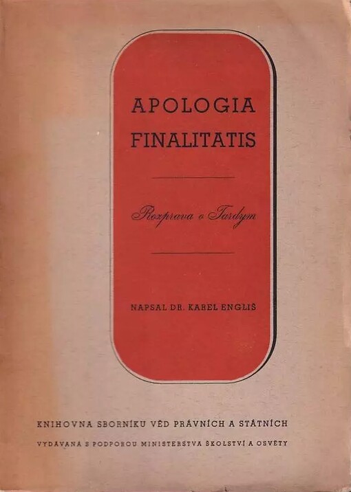 Apologia finalitatis :rozprava o Tardym
