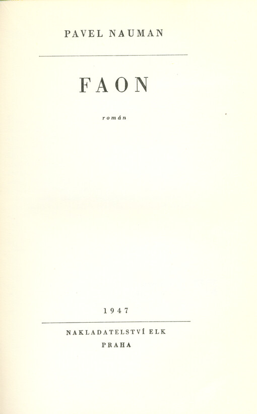 Faon :román