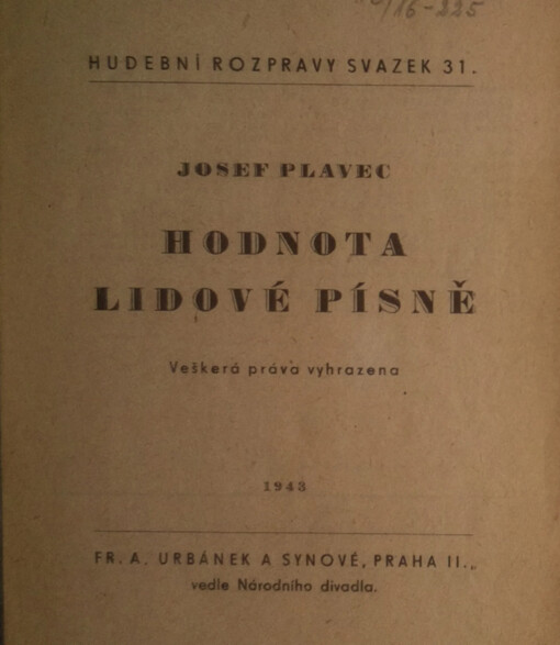 Hodnota lidové písně-