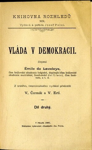 Vláda v demokracii.Díl druhý
