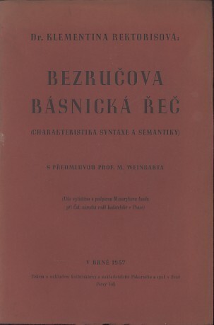 Bezručova básnická řeč :(Charakteristika syntaxe a sémantiky)