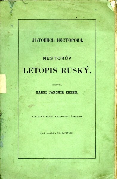 Nestorův letopis ruský =Ljetopis' Nestorova