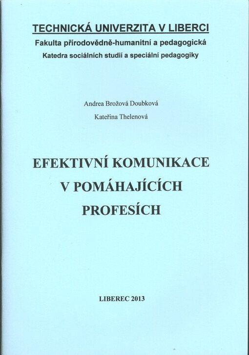 Efektivní komunikace v pomáhajících profesích