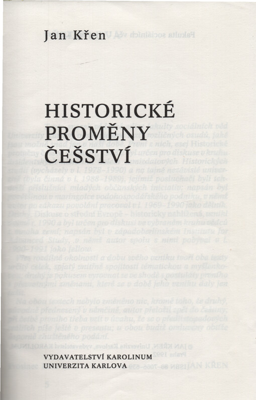 Historické proměny češství