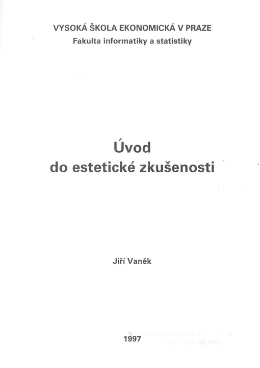 Úvod do estetické zkušenosti