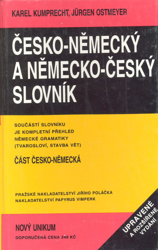 Česko-německý a německo-český slovník : nový Unikum