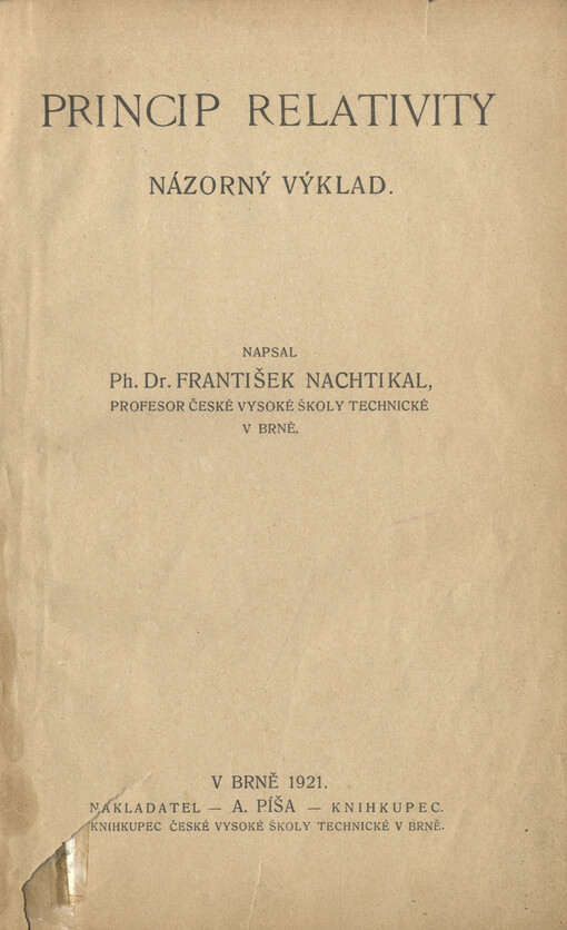 Princip relativity :názorný výklad