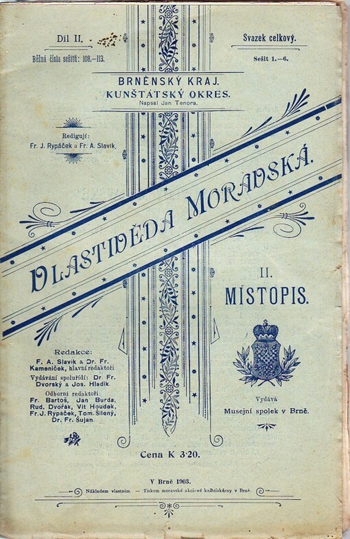 Vlastivěda moravská. II, Místopis Moravy. Díl I místopisu, Brněnský kraj. Čís. 35, Kunštátský okres
