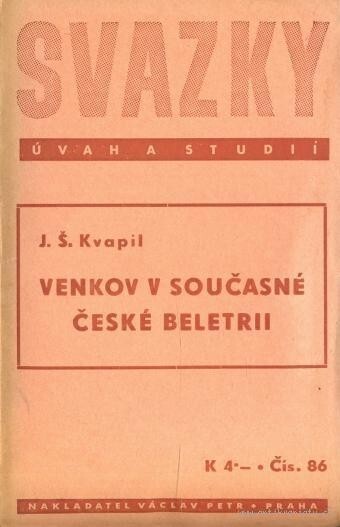 Venkov v současné české beletrii