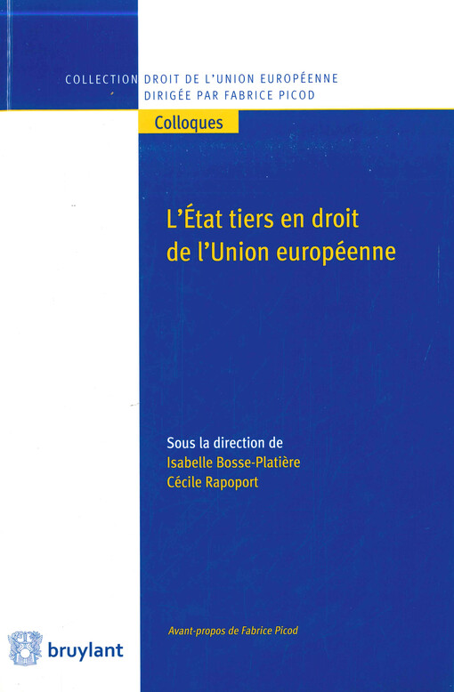 L'état tiers en droit de l'Union européenne