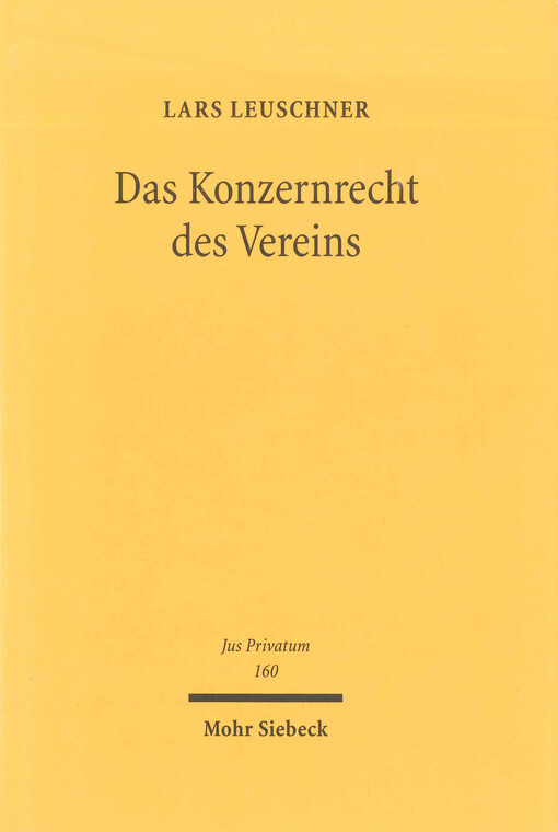 Das Konzernrecht des Vereins