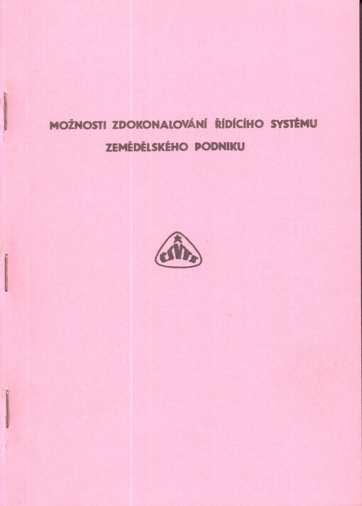 Možnosti zdokonalování řídícího systému zemědělského podniku