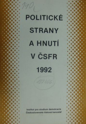 Politické strany a hnutí v mechanismu voleb v ČSFR :učební pomůcka