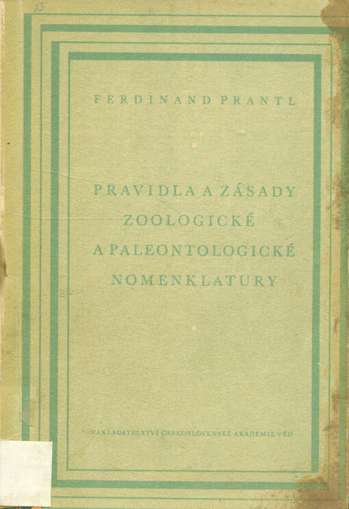 Pravidla a zásady zoologické a paleontologické nomenklatury