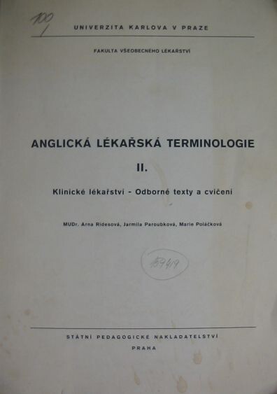 Anglická lékařská terminologie.II.,Klinické lékařství - odborné texty a cvičení