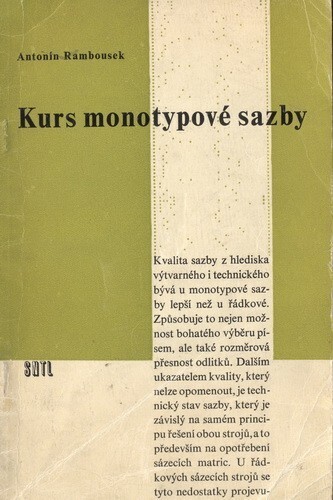 Kurs monotypové sazby