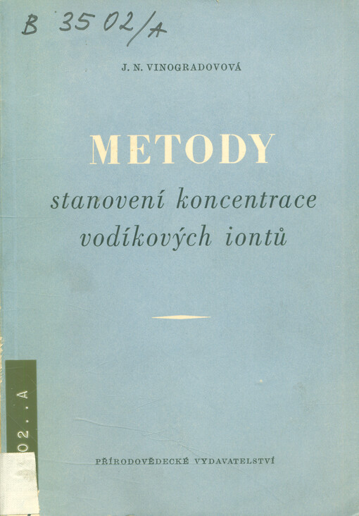 Metody stanovení koncentrace vodíkových iontů