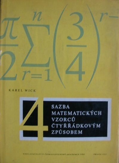 Sazba matematických vzorců čtyřřádkovým způsobem