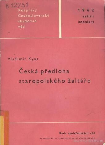 Česká předloha staropolského žaltáře.