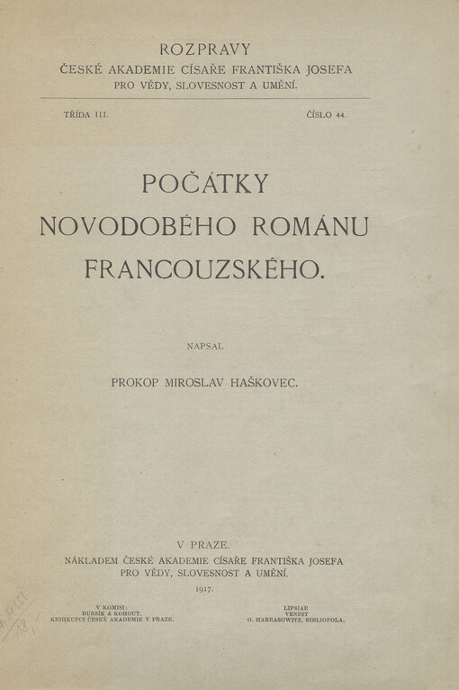 Počátky novodobého románu francouzského