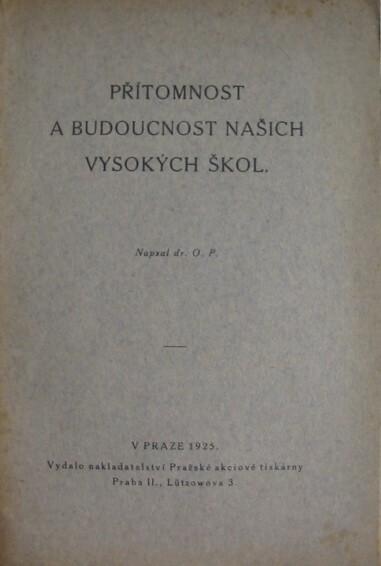 Přítomnost a budoucnost našich vysokých škol