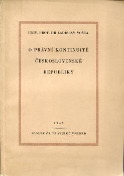 O právní kontinuitě Československé republiky
