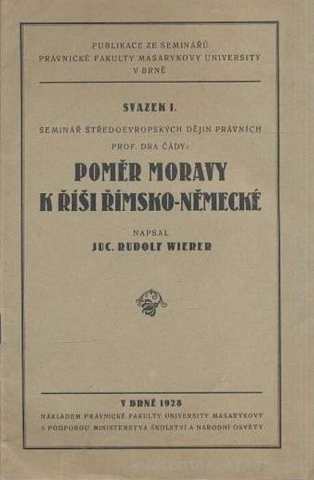 Poměr Moravy k říši Římsko-německé