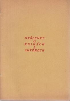 Myšlenky o knihách a autorech