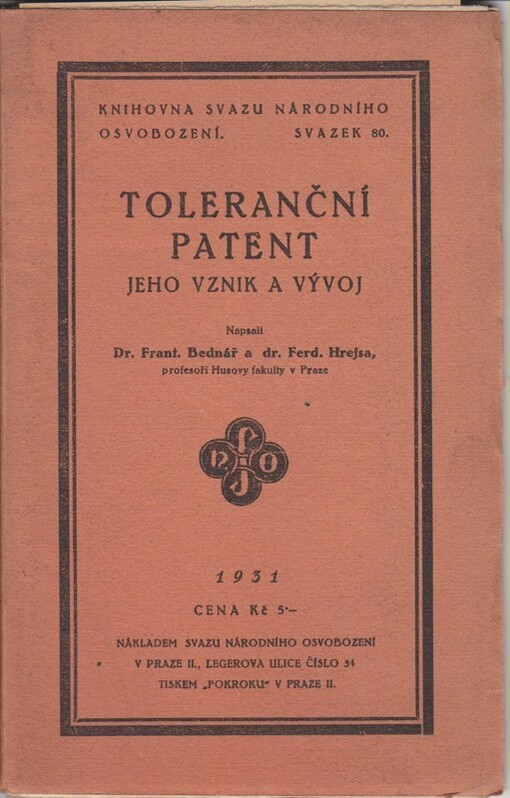 Toleranční patent, jeho vznik a význam