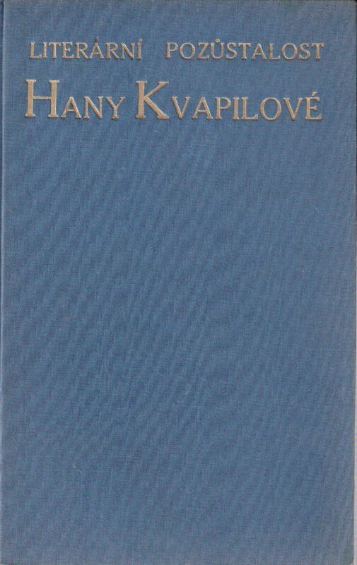Literární pozůstalost Hany Kvapilové