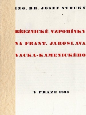 Březnické vzpomínky na Frant. Jaroslava Vacka-Kamenického