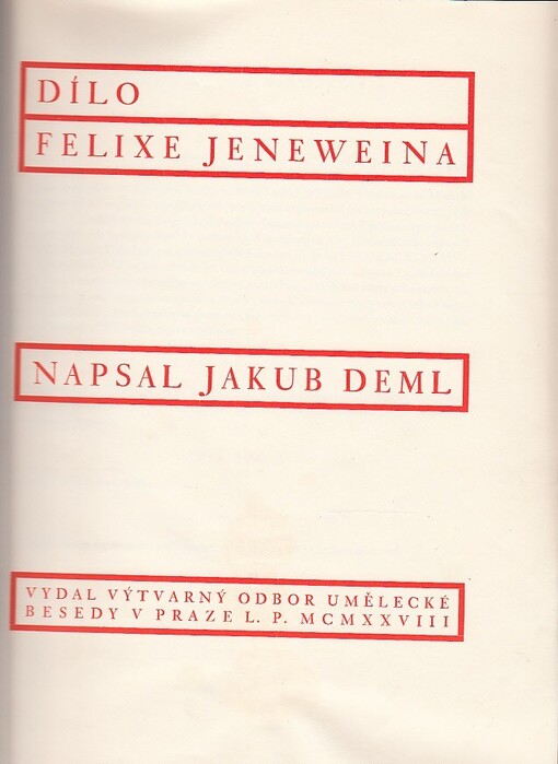 Dílo Felixe Jeneweina