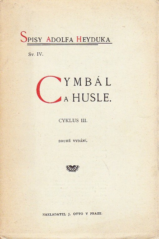 Cymbál a husle :básně Adolfa Heyduka