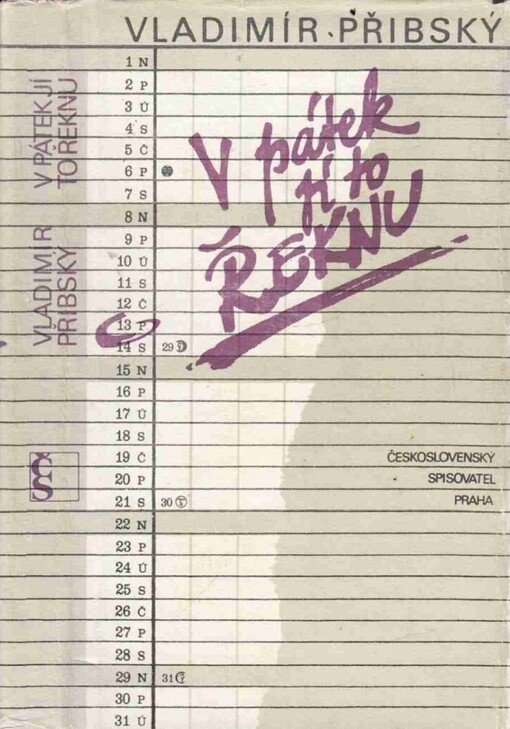 V pátek jí to řeknu