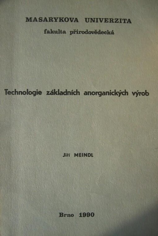 Technologie základních anorganických výrob