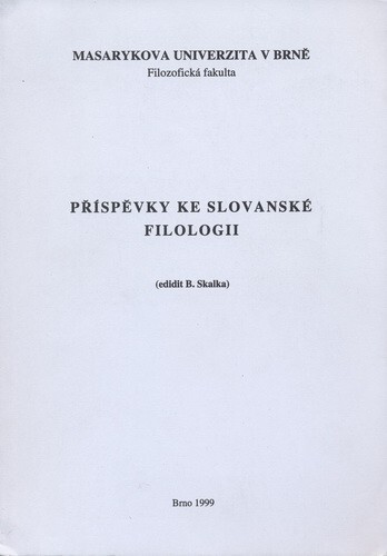 Příspěvky ke slovanské filologii