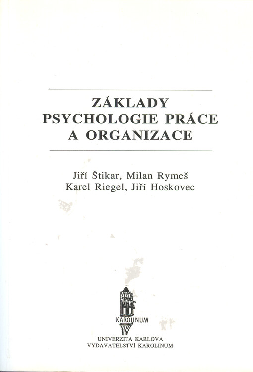 Základy psychologie práce a organizace