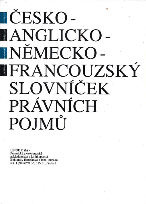 Česko-anglicko-německo-francouzský slovníček právních pojmů