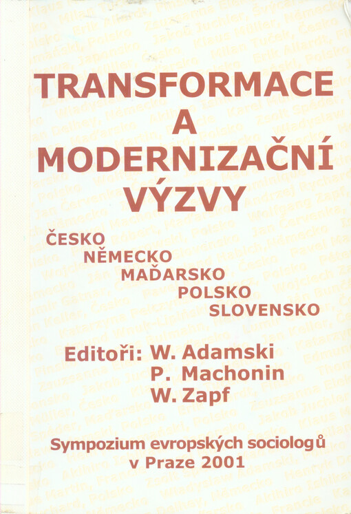 Transformace a modernizační výzvy: Česko - Německo - Maďarsko - Polsko - Slovensko