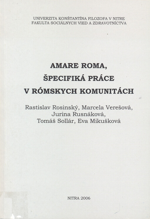 Amare Roma, špecifiká práce v rómskych komunitách    