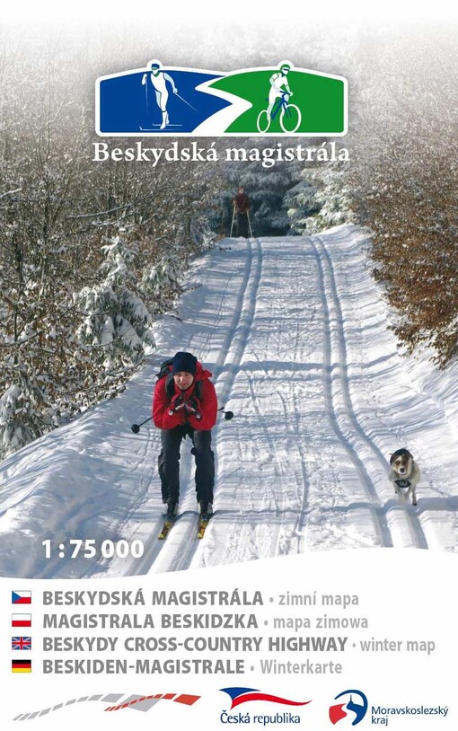 Beskydská magistrála zimní mapa = Magistrala Beskidzka : mapa zimowa = Beskydy cross-country highway : winter map = Beskiden-Magistrale : Winterkarte